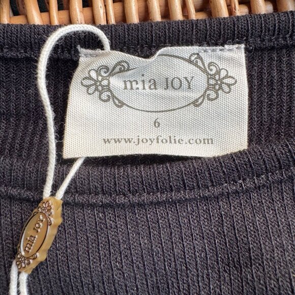 MIA JOY Black Ribbed Lynne Top Girls 6 NWT Stylish Puff Sleeve Party Shirt NEW - Picture 6 of 10